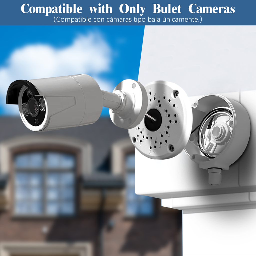 【Metal IP66 Waterproof】 Universal Camera Junction Box Waterproof Junction Box for Bullet Outdoor Cameras CCTV Security Camera Junction Box Video Surveillance Camera