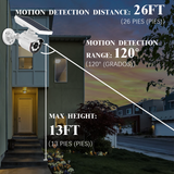 Solar Motion Sensor Light Outdoor, Wireless Solar Security Floodlight, Waterproof 800- Lumen LED Spotlight for Garden, Driveway, Backyard, Pathway, Porch, Patio, Camp（2 Pack）