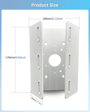 Universal Vertical Pole Corner Mount Bracket for Security Camera, Stainless Steel Pole Mount Adapter with 6 Loops, CCTV Cameras Mounting Brackets, Solar Panel Clamp