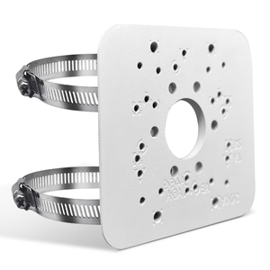 Soporte de esquina universal para poste vertical de cámara de seguridad, adaptador de acero inoxidable con 4 presillas, soportes de montaje para cámaras CCTV, abrazadera para panel solar.