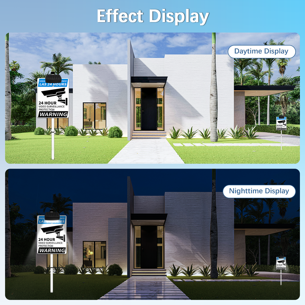 Solar Signs WEILAILIFE Solar Powered Deck Lights for Sign, Outdoor Solar Sign LED ...