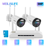 【Audio bidireccional】Sistema de cámara de seguridad inalámbrica para exteriores, sistemas de videovigilancia WiFi para el hogar