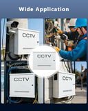 Heavy Duty Lockable Enclosure Box for Security Wiring, Universal Steel Shell for DVR/NVR, CCTV Cable and Electrical Project