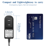 Adaptador de corriente continua de 12V 1A para cámaras de seguridad IP/CCTV. Salida DC 12V 1000mA, entrada AC 100V-240V/50 o 60Hz, enchufe de EE. UU. Incluye cable de alimentación AC a DC de 10 pies (negro)