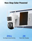 【All-in-One Security System】 Security Cameras Wireless Outdoor, WiFi Home Video Surveillance Systems, Solar Powered PTZ Security Camera System DVR Kits