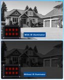 【8 LED Waterproof 】 IR Illuminator 90 Degree Wide Angle Long Range Infrared Light, 100ft 850nm IR Flood Lights with Power Adapter for Night Vision CCTV & IP Security Camera