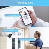 【Dual Antenna Enhanced & PIR Motion Detection】 2-Way Audio 5MP Outdoor Wireless Security Camera System, WiFi Video Surveillance, Home Security Cameras NVR