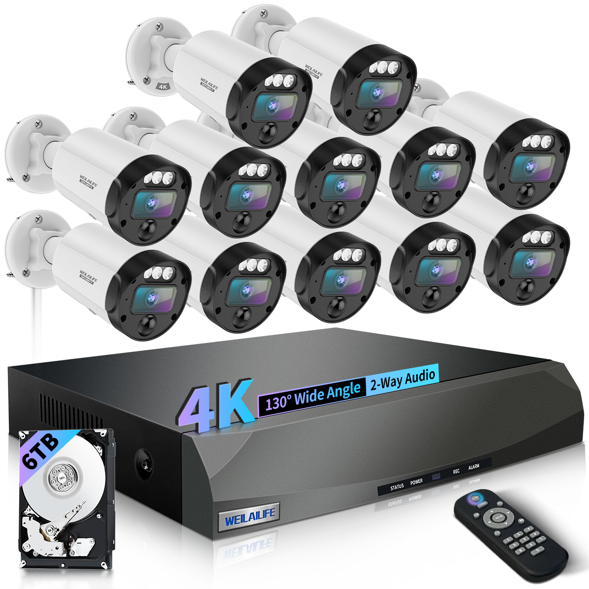 Reolink Outdoor Security Camera Flir DNR408R-N 8 Channel POE NVR System ...