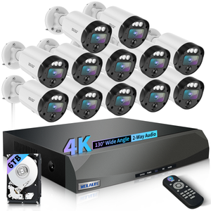 【130° Ultra Wide-Angle & 2-Way Audio】 Outdoor Wired Security Camera System, Home Video Surveillance System, Wired Home Security Camera System(Enjoy $20 Off Instantly)