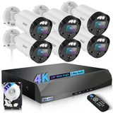 【130° Ultra Wide-Angle & 2-Way Audio】 4K Outdoor Wired Security Camera System, Wired Home Security Camera System, Home Video Surveillance System(Enjoy $20 Off Instantly)