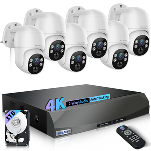 【PTZ Digital Zoom & 4K Ultra HD】 Wired Security Camera System,Home NVR Video Surveillance Systems,Outdoor POE Security Cameras System(Enjoy $20 Off Instantly)