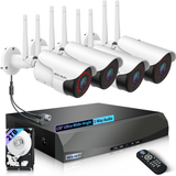 WEILAILIFE Wireless Security Camera System 4-Camera 3MP 1944P, 90ft Night Vision, 2TB NVR (Enjoy $10 Off Instantly)