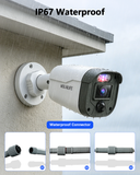 【Gran angular de 122°】 Sistema de cámara de seguridad con cable para exteriores, sistemas de videovigilancia para el hogar, cámaras CCTV para el hogar, kits de vigilancia DVR (¡Disfruta de $20 de descuento al instante!)