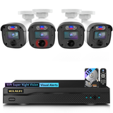 【Supervisión Nocturna de 27 m】Sistema de cámara de seguridad con cable para exteriores de 5 MP, sistemas de videovigilancia para el hogar, cámaras CCTV con grabador DVR (¡Disfruta de $10 de descuento al instante!)