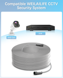 【4 x 100 Feet】 Video Power Cable All-in-One Extension Cables for WEILAILIFE CCTV Security Camera DVR Surveillance Systems