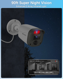 【122° Wide-Angle】 Outdoor Wired Security Camera System, Home Video Surveillance Systems, CCTV Cameras for Home, DVR Surveillance Kits(Enjoy $20 Off Instantly)