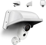 WEILAILIFE Universal Camera Cover Shield Sun Rain, Waterproof Protective Roof for Dome, Bullet Cameras, ABS Plastic Shade Covers (White)