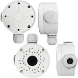 【Impermeable de Metal IP66】 Caja de Conexiones Universal para Cámaras de Seguridad Exteriores tipo Bala. Caja Impermeable para CCTV y Videovigilancia de Cámaras de Seguridad