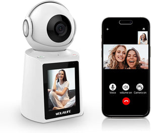 WEILAILIFE 【2-Way Video】 Indoor Wireless Pet Dog Security Camera Home WiFi Surveillance Cameras Baby/Elderly Pan Tilt Smart Security Camera