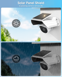 Low-Power Camera Solar Charging Mount, Solar Panel Charger Kit, Sun Rain Shield Cover, Type-C & Micro USB