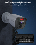 【Gran angular de 122°】 Sistema de cámara de seguridad con cable para exteriores, sistemas de videovigilancia para el hogar, cámaras CCTV para el hogar, kits de vigilancia DVR (¡Disfruta de $20 de descuento al instante!)