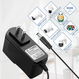 Adaptador de corriente continua de 12V 1A para cámaras de seguridad IP/CCTV. Salida DC 12V 1000mA, entrada AC 100V-240V/50 o 60Hz, enchufe de EE. UU. Incluye cable de alimentación AC a DC de 10 pies (negro)