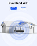 【2-Way Audio】 4MP PTZ Security Cameras Wireless Outdoor, WiFi Camera for Home Security, Home Video Surveillance System, Surveillance DVR Kits