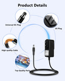 Adaptador de corriente continua de 12V 1A para cámaras de seguridad IP/CCTV. Salida DC 12V 1000mA, entrada AC 100V-240V/50 o 60Hz, enchufe de EE. UU. Incluye cable de alimentación AC a DC de 10 pies (negro)