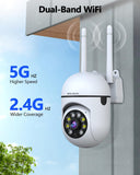 WEILAILIFE 【Audio bidireccional】 Cámara de seguridad WiFi 2K para interiores, cámaras inalámbricas de 360° para seguridad del hogar, cámara de videovigilancia para bebés, mascotas y perros