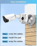 【Impermeable de Metal IP66】 Caja de Conexiones Universal para Cámaras de Seguridad Exteriores tipo Bala. Caja Impermeable para CCTV y Videovigilancia de Cámaras de Seguridad