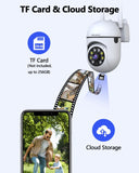WEILAILIFE 【Audio bidireccional】 Cámara de seguridad WiFi 2K para interiores, cámaras inalámbricas de 360° para seguridad del hogar, cámara de videovigilancia para bebés, mascotas y perros