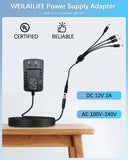 Adaptador de corriente alterna (AC) 100-240V 12V 2A para grabador de sistema de seguridad NVR