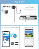 5MP HD 8CH DVR Recorder for Home Security Camera System, 5-in-1 Hybrid CCTV Digital Video Recorders for AHD/Analog/TVI/CVBS/IP Surveillance Cameras