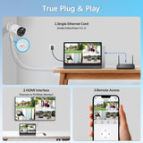 【All-in-One Security System】 4K Outdoor Wired Security Camera System, Home Video Surveillance Systems, Wired Cameras for Home Security(Enjoy $10 Off Instantly)