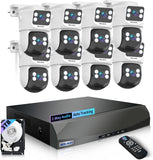 【Auto Tracking & 2-Way Audio】 4K 8MP Wired Security Camera System, Outdoor POE PTZ IP Cameras, Home Video Surveillance Camera Systems
