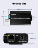 IP Over Coax Converter (EOC) – PoE Ethernet Over Coax up to 3000ft for CCTV Systems