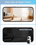 WEILAILIFE 【2-Way Video】 Indoor Wireless Pet Dog Security Camera Home WiFi Surveillance Cameras Baby/Elderly Pan Tilt Smart Security Camera