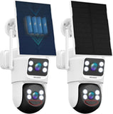 WEILAILIFE 【Auto Tracking & 2-Way Audio】 4MP Solar Powered Extend PTZ Camera, Wireless Outdoor Security Cameras, WiFi Home Video IP Camera