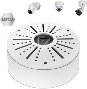 Caja de Conexiones Universal de Metal para Cámara Domo Soporte de Montaje Universal para Caja de Conexiones de Cámara de Seguridad de Metal, para uso en Interiores/Exteriores
