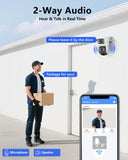 【All-in-One Security System】 4K Wired Security Camera System, Outdoor POE PTZ IP Cameras, Home Video Surveillance Camera Systems