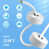 100 Feet Ethernet Cable POE Cameras Systems Video Security Network Cable Security Surveillance POE Camera System
