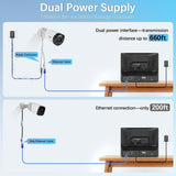 【All-in-One Security System】 4K Outdoor Wired Security Camera System, Home Video Surveillance Systems, Wired Cameras for Home Security(Enjoy $10 Off Instantly)