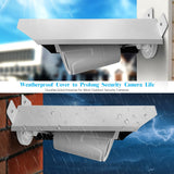 Universal Weatherproof Sun Rain Camera Cover: Outdoor Security Shield for House Cameras - Compatible with Dome and Bullet Cameras