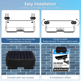 WEILAILIFE Solar Powered Deck Lights for Sign, Outdoor Solar Sign LED Lights, Waterproof Clip-On Yard Security Sign Spotlight