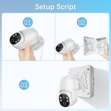 【Compatible with PTZ Cameras】 Security Camera Junction Box, Outdoor CCTV Mounting Bracket, IP65 Waterproof ABS Plastic Cable Concealment Box