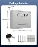 Heavy Duty Lockable Enclosure Box for Security Wiring, Universal Steel Shell for DVR/NVR, CCTV Cable and Electrical Project
