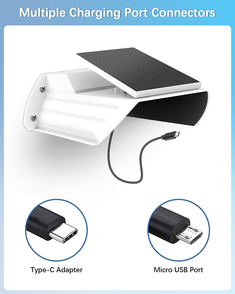 Low-Power Camera Solar Charging Mount, Solar Panel Charger Kit