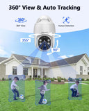 【Audio bidireccional y zoom digital PTZ】 Sistema de cámara de seguridad PoE 4K de 8 MP, con cable para exteriores e interiores, sistemas de videovigilancia para el hogar, para grabación 24/7 (¡Disfruta de $10 de descuento al instante!)