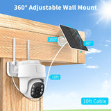 5V Solar Panel for Wireless Outdoor Security Camera, 5W Micro USB Solar Panel for Outdoor Rechargeable Battery Camera, IP66 Waterproof Solar Panels with 10ft Cable
