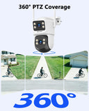 Wireless Outdoor Extend PTZ Security Camera, 4MP, 2-Way Audio (1 Pack)